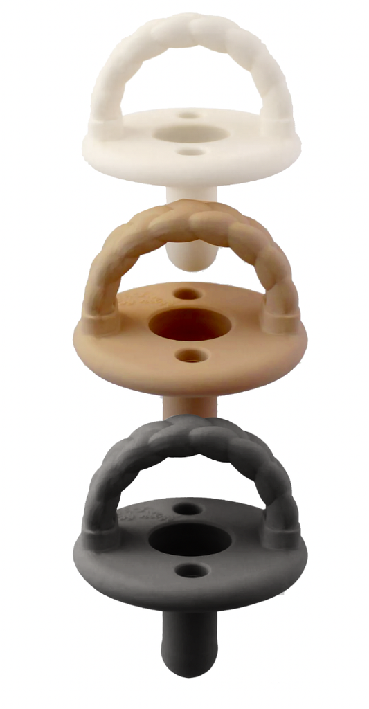 Latte Sweetie Soother™ Cable Pacifier Set of 3 - Gunner & Gabby 