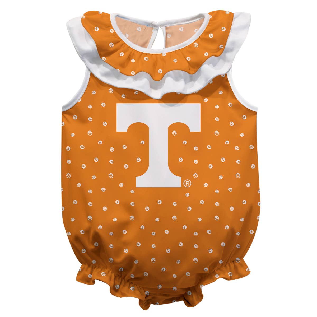 Tennessee Vols Swirls Orange Sleeveless Ruffle Onesie