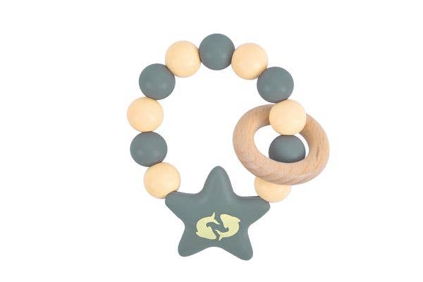 Silicone Teether With Zodiac Sign "pisces" - Gunner & Gabby 