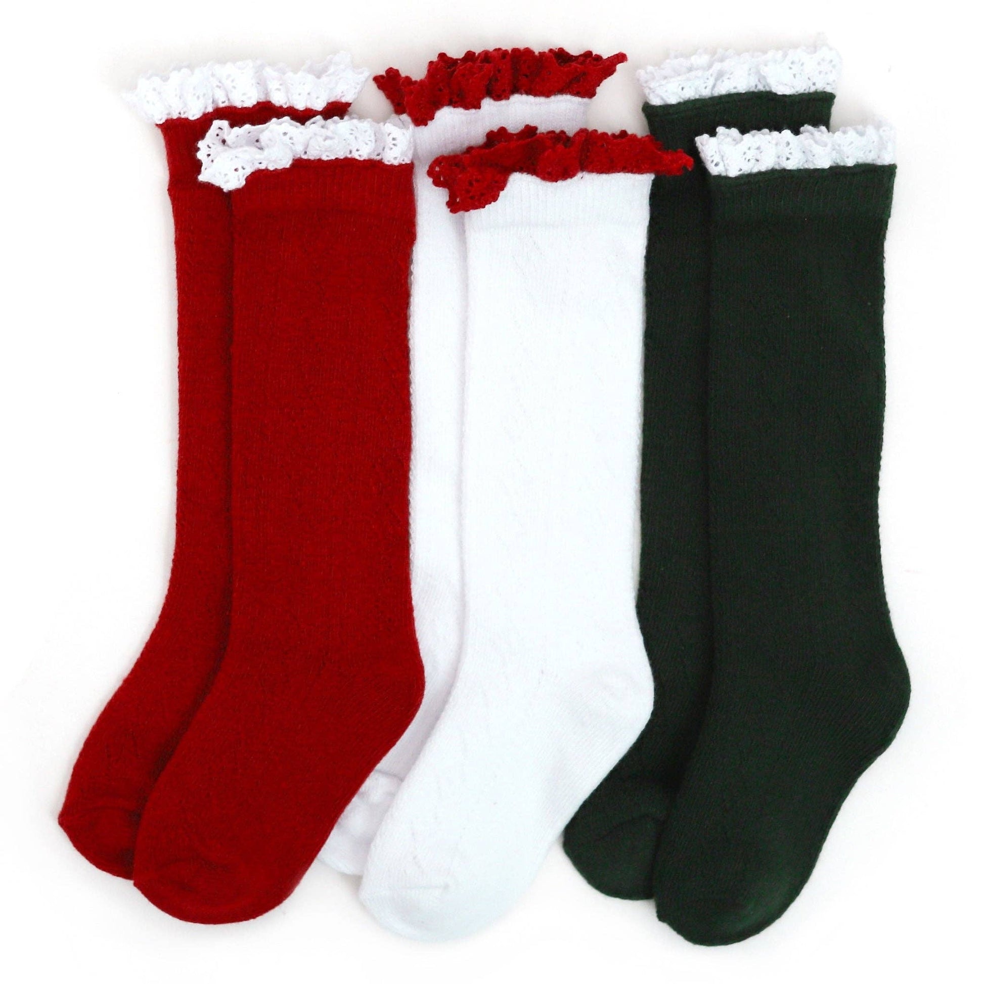 Fancy Christmas Knee High Socks 3-Pack - Gunner & Gabby 
